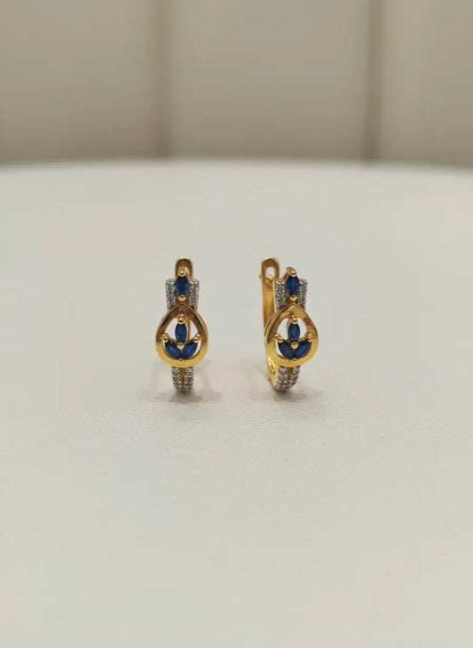 Royal Feather Gold Earrings