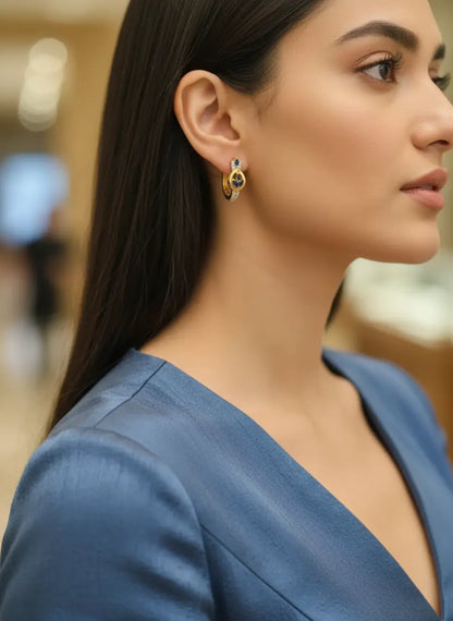 Royal Feather Gold Earrings