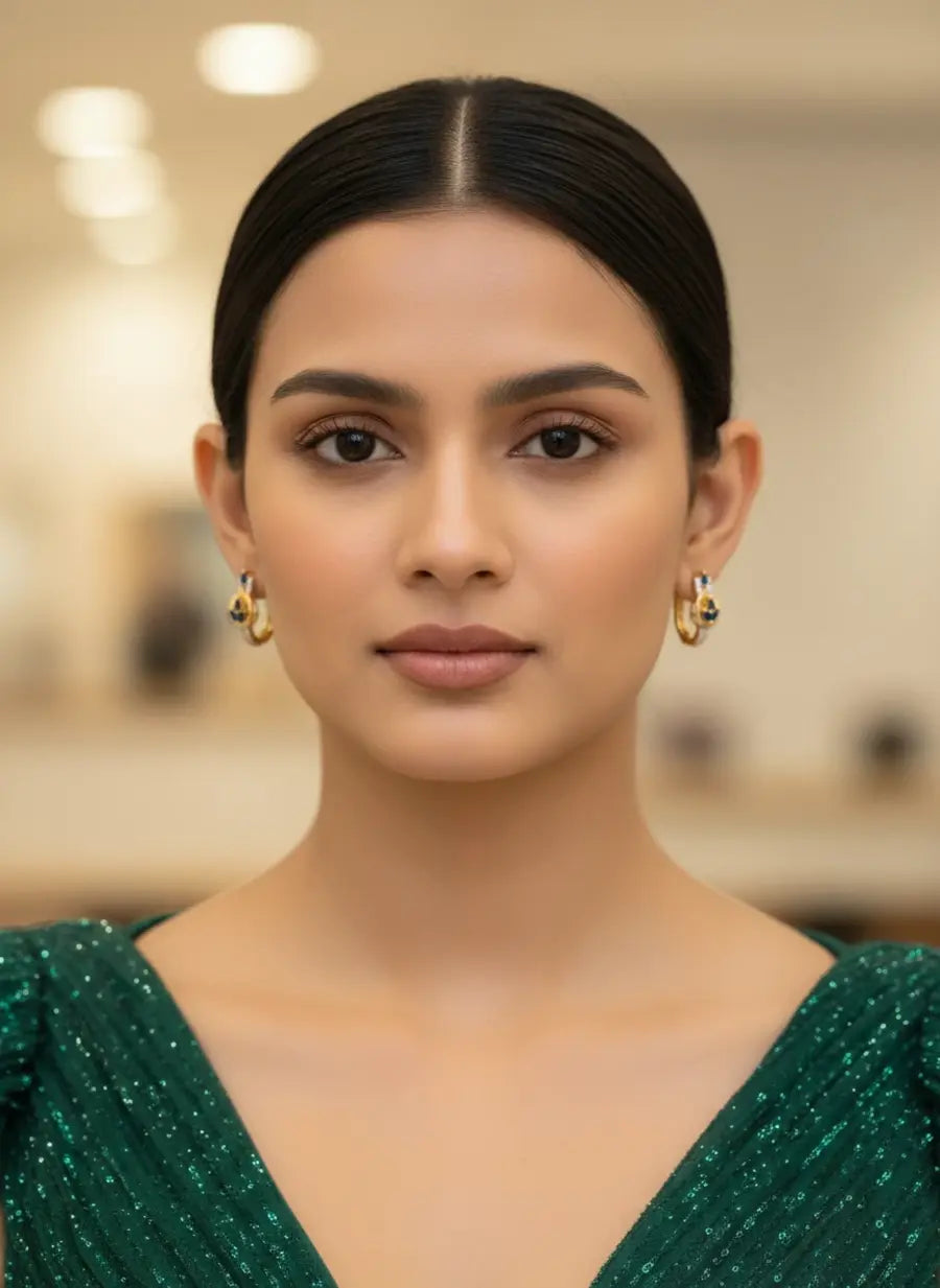 Royal Feather Gold Earrings