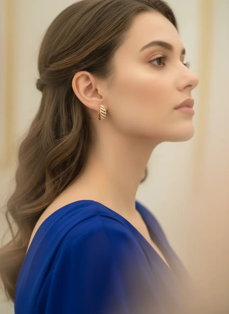 Hoop Glow Gold Earrings