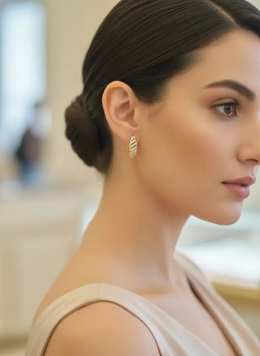 Hoop Glow Gold Earrings
