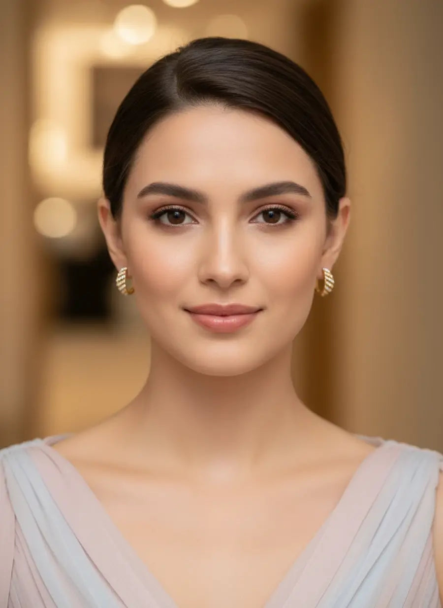 Hoop Glow Gold Earrings