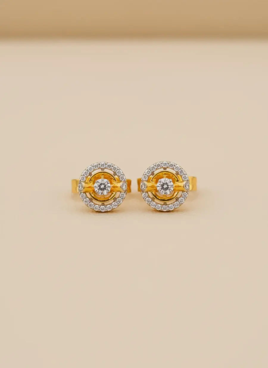 Radiant Sunburst Gold Earrings