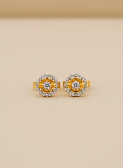 Radiant Sunburst Gold Earrings