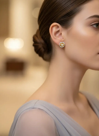 Radiant Sunburst Gold Earrings