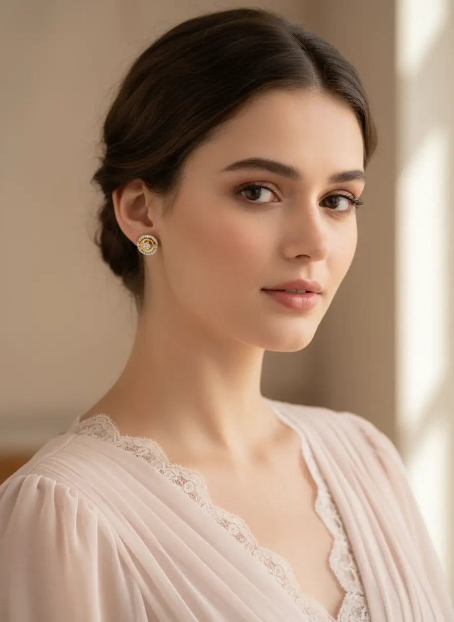 Radiant Sunburst Gold Earrings