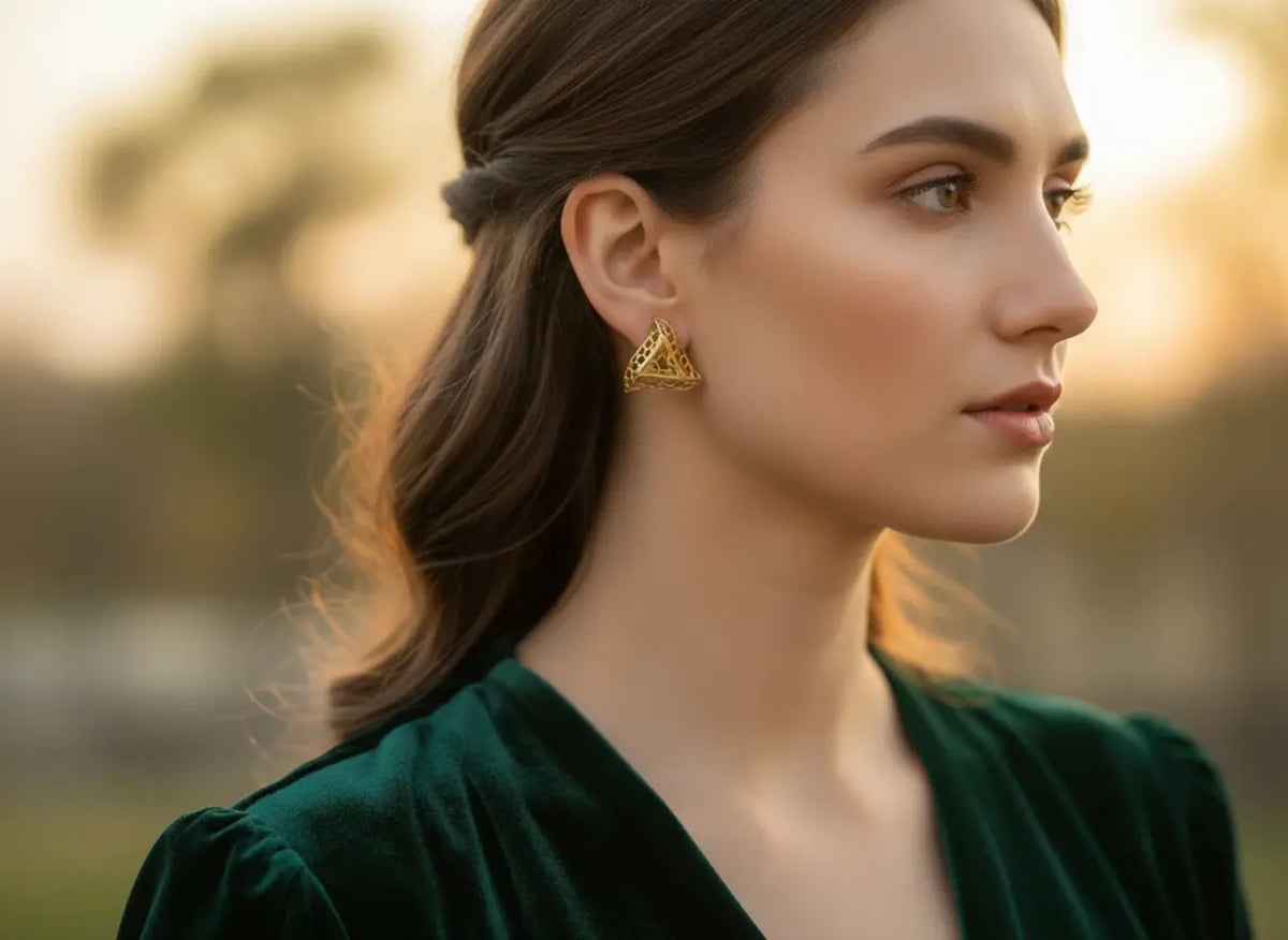 Golden Triangle Earrings