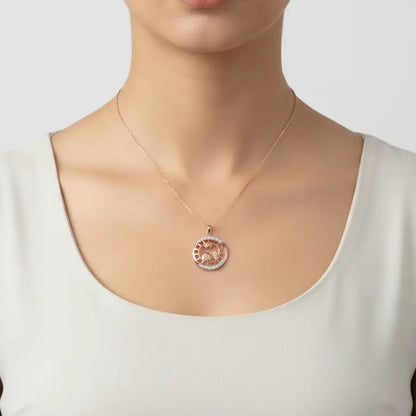 Whirling Bloom Frame Gold Pendant