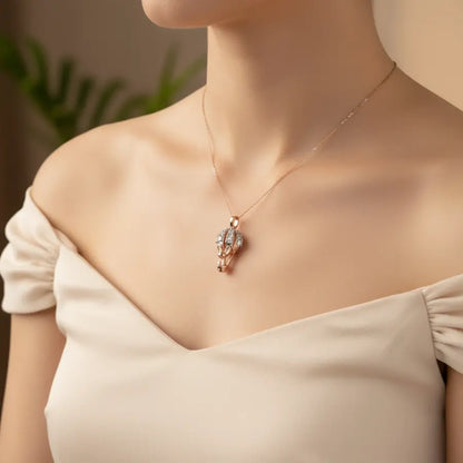 Balloon Basket Adventure Gold Pendant