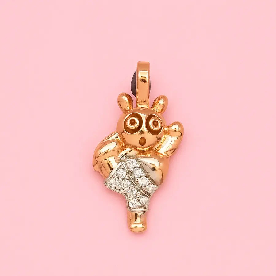Quirky Standout Pose Gold Pendant