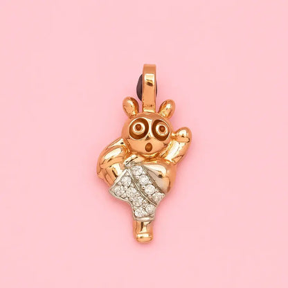 Quirky Standout Pose Gold Pendant