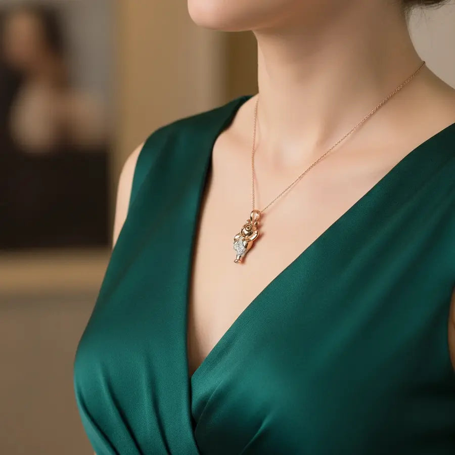 Quirky Standout Pose Gold Pendant