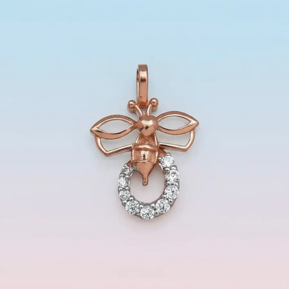 Bee Circle Harmony Gold Pendant