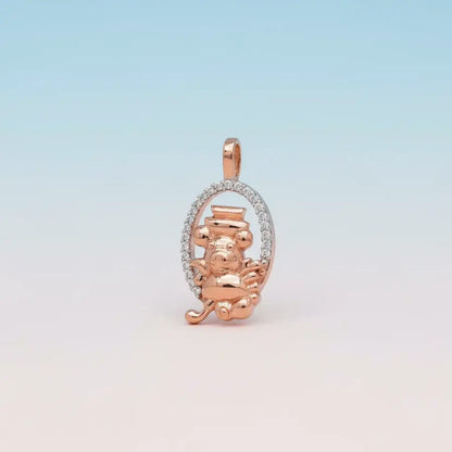 Panda Bear Play Gold Pendant