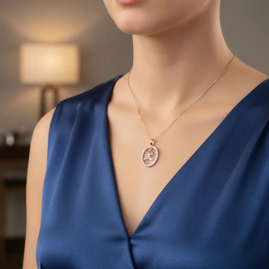 Yoga Serenity Seat Gold Pendant
