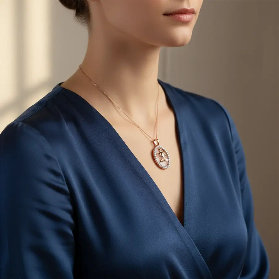 Yoga Serenity Seat Gold Pendant