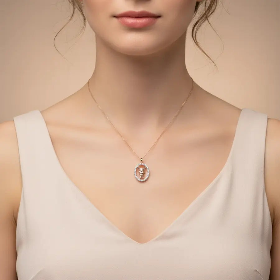 Cartoon Character Gold Pendant