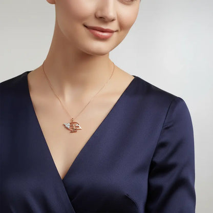 Cheerful Songbird Gold Pendant
