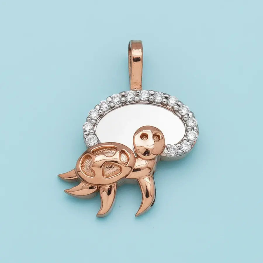 Turtle Glide Joy Gold Pendant