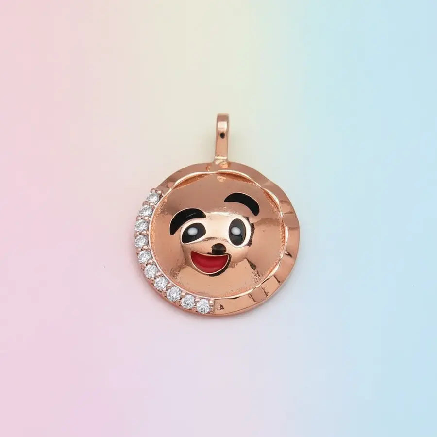 Wide Smile Emoji Gold Pendant