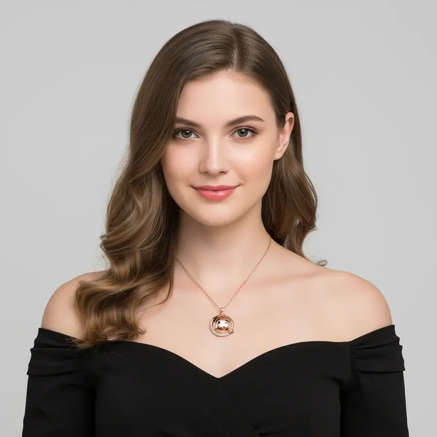 Wink Heart Smiley Gold Pendant