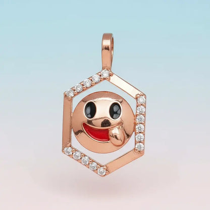 Laughing Joy Grin Gold Pendant