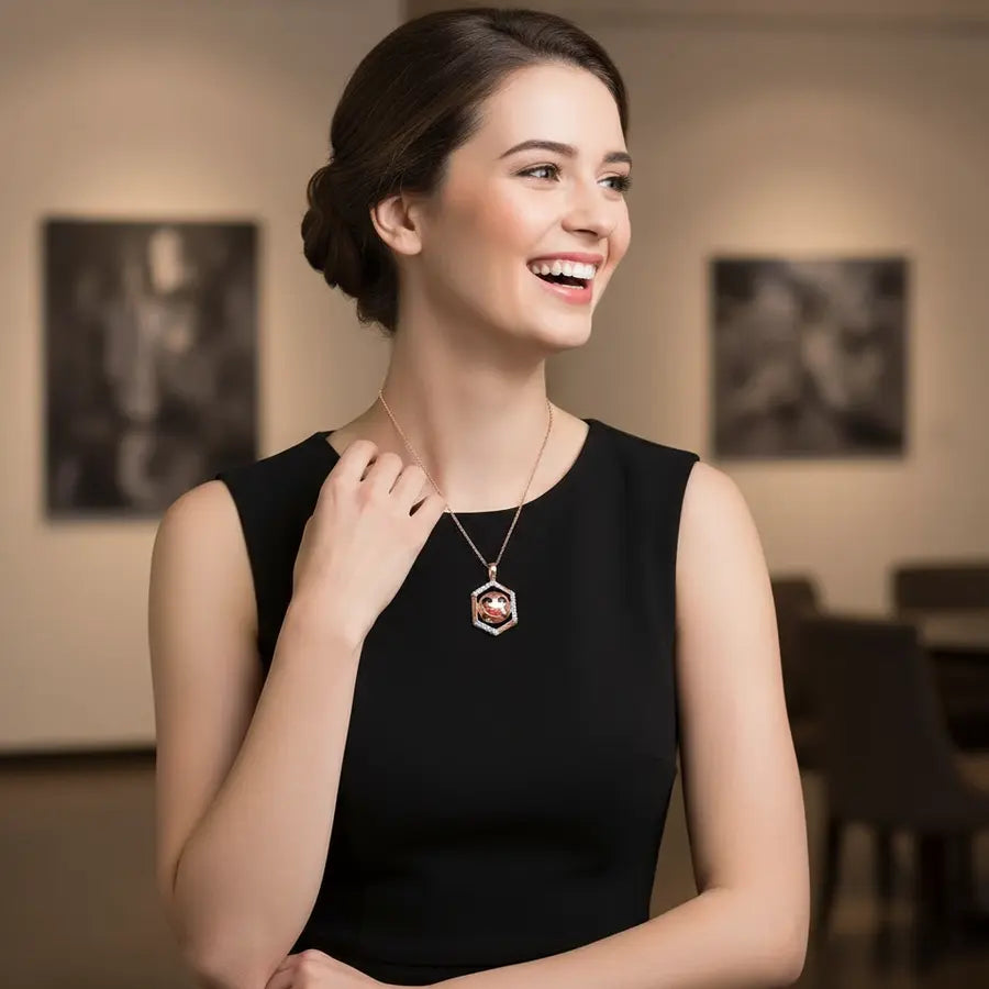 Laughing Joy Grin Gold Pendant
