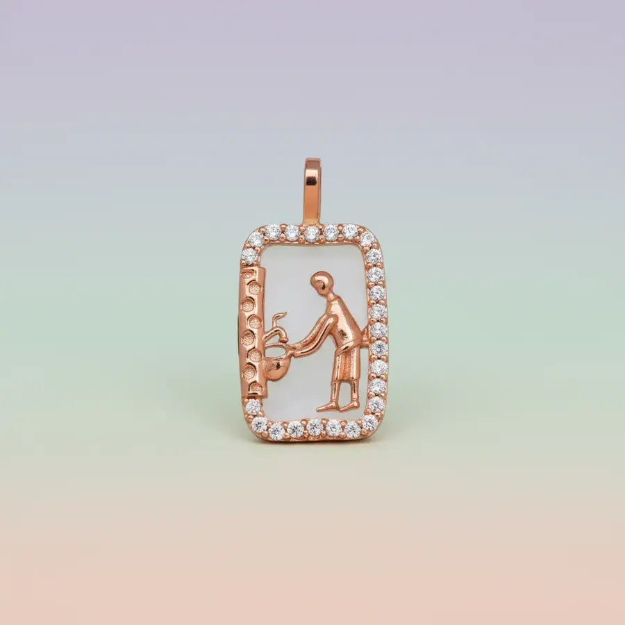 Washing Hands Care Gold Pendant