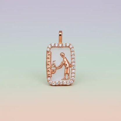 Washing Hands Care Gold Pendant