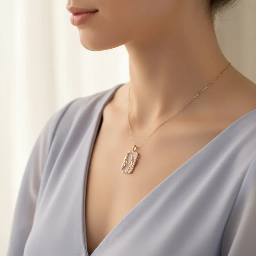 Washing Hands Care Gold Pendant