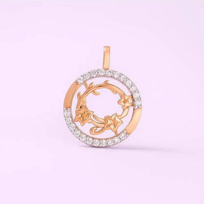 Flower Crown Gold Pendant