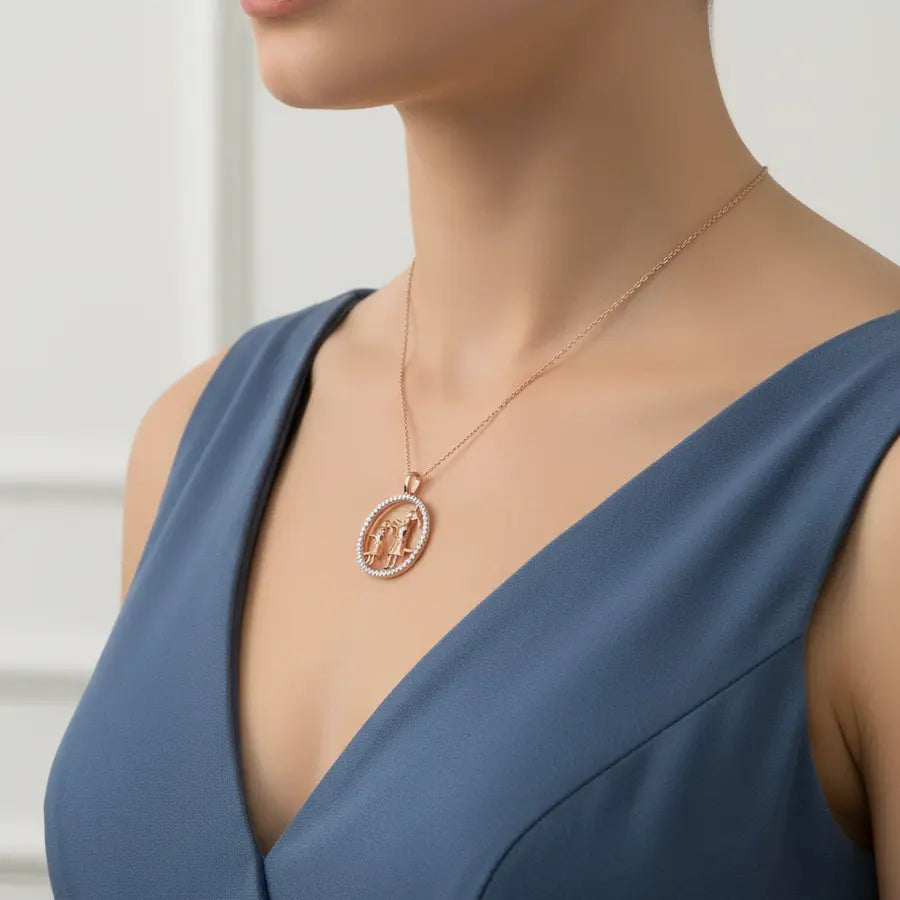 Hair Tie Gold Pendant