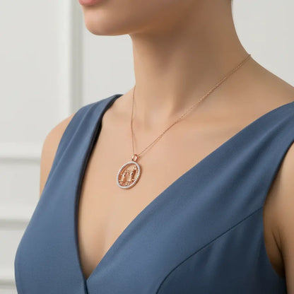 Hair Tie Gold Pendant