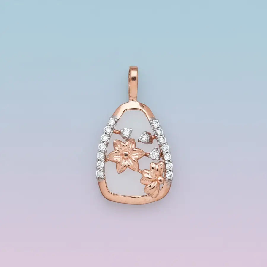 Double Bloom Gold Pendant