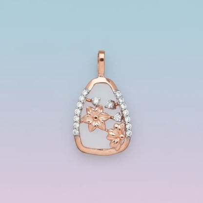 Double Bloom Gold Pendant