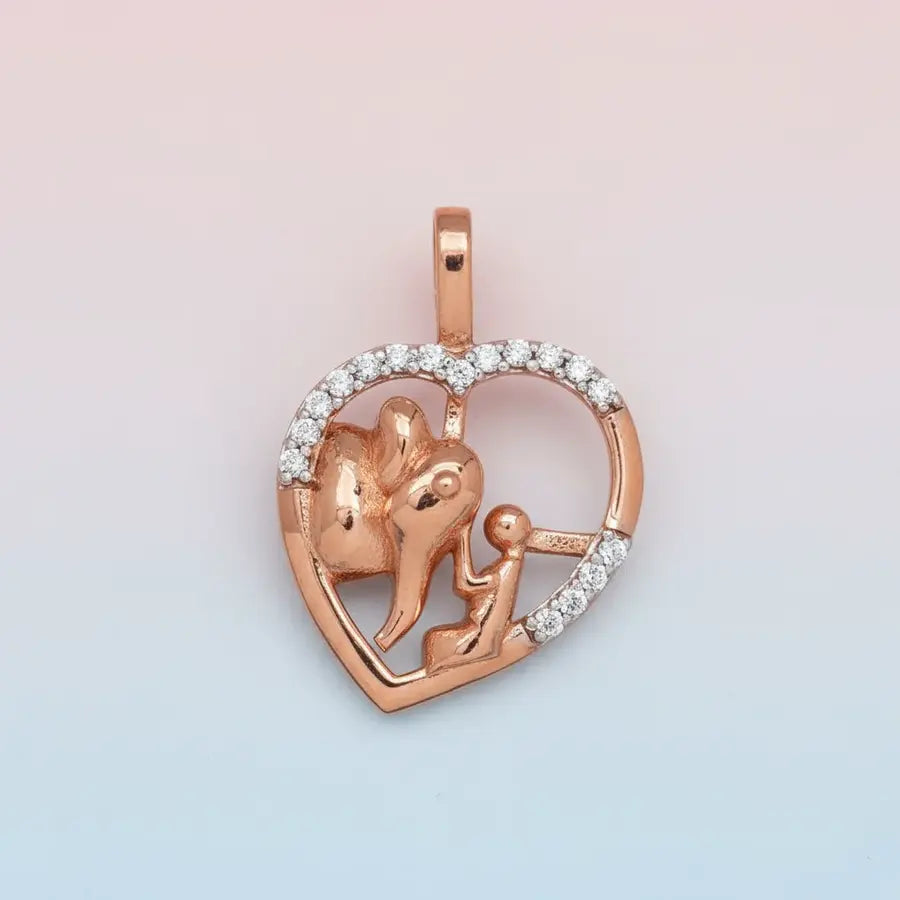 Elephant Love Gold Pendant