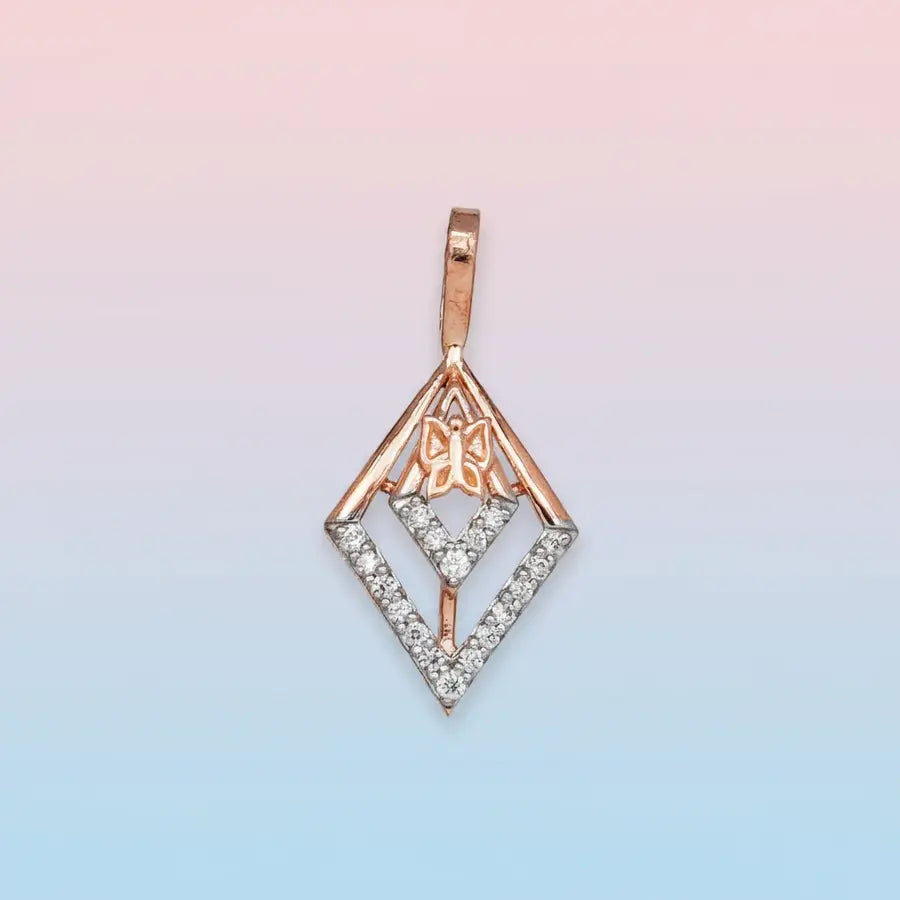 Center Butterfly Gold Pendant