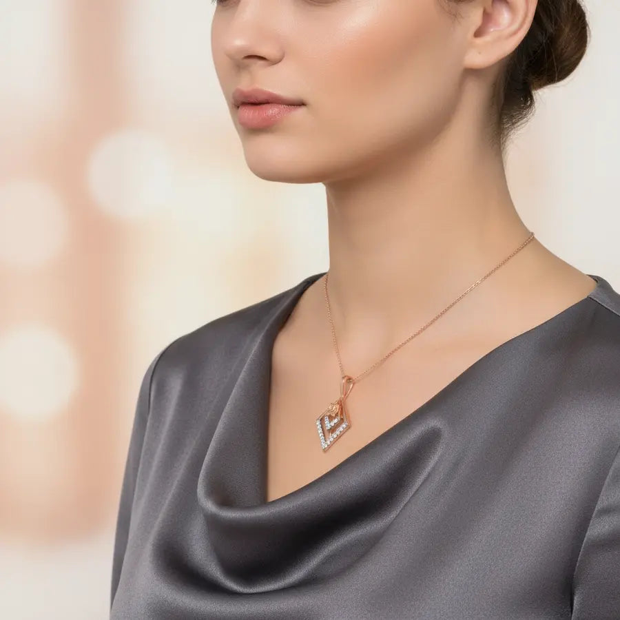 Center Butterfly Gold Pendant