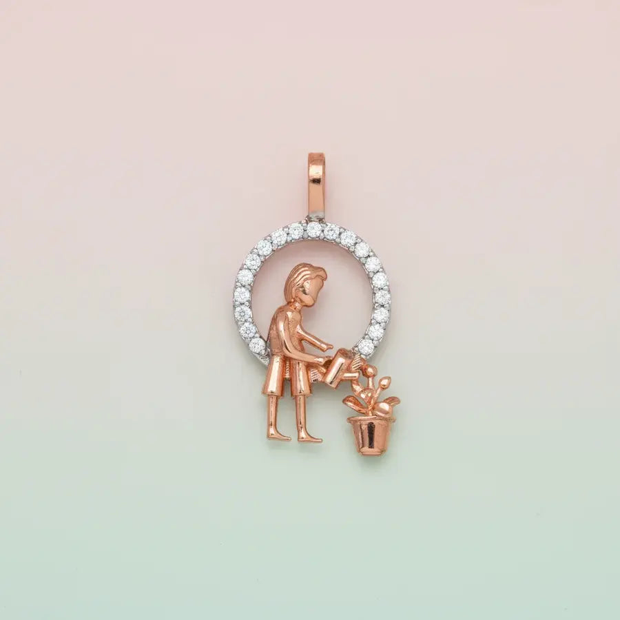 Plant Care Gold Pendant