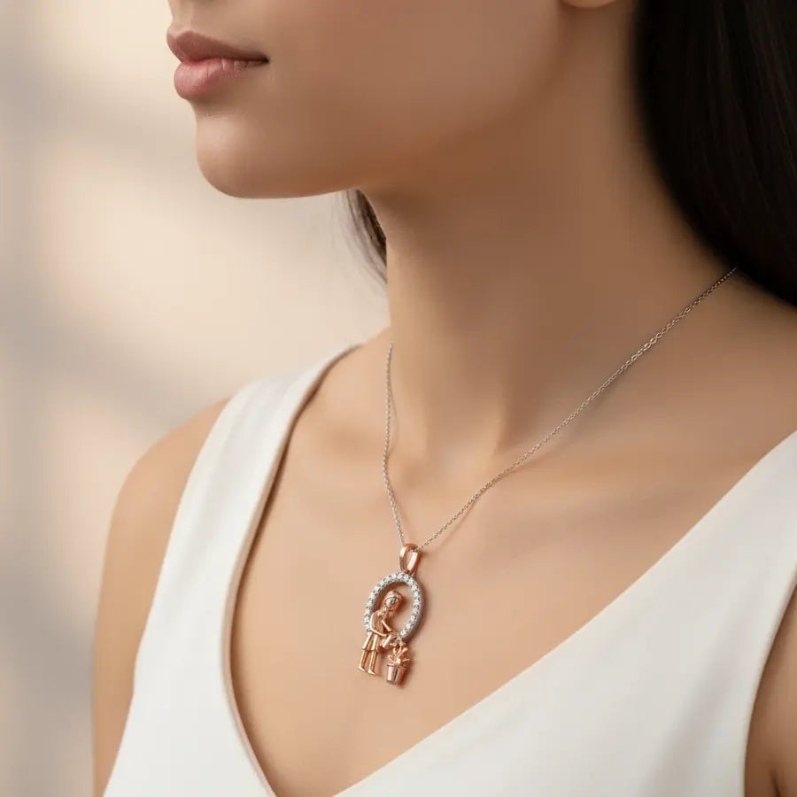 Plant Care Gold Pendant