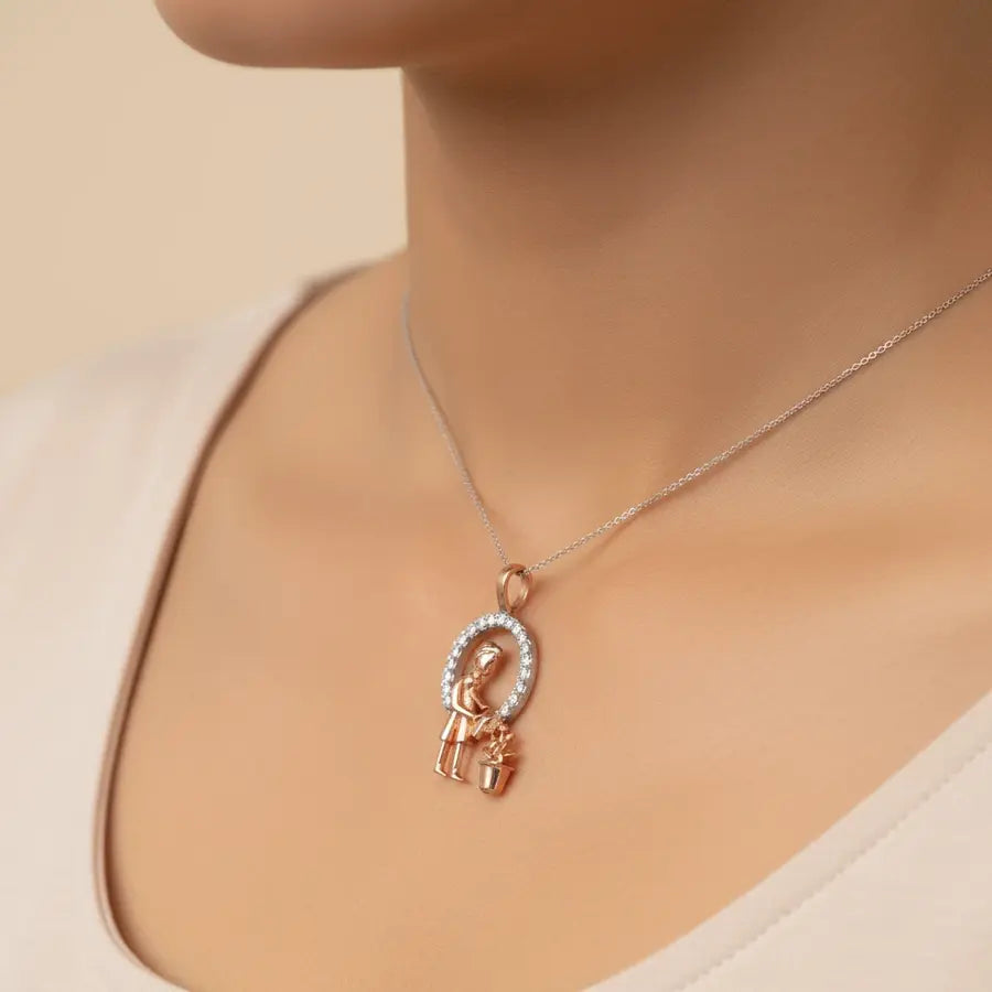 Plant Care Gold Pendant