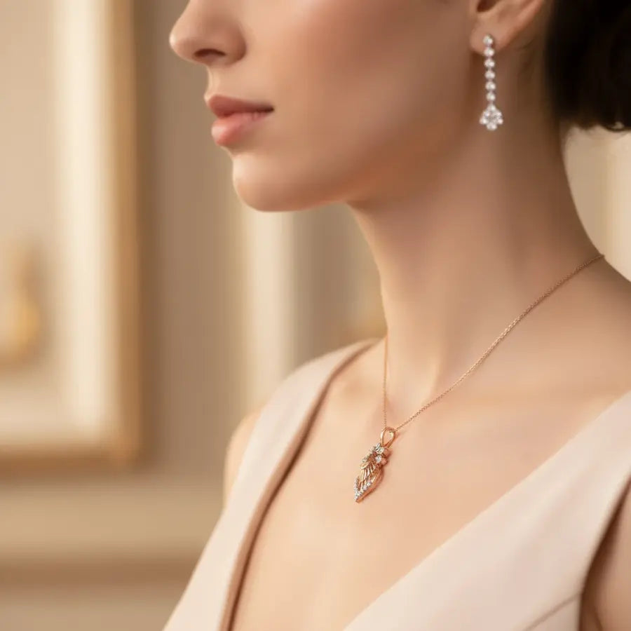 Radiant Floral Gold Pendant
