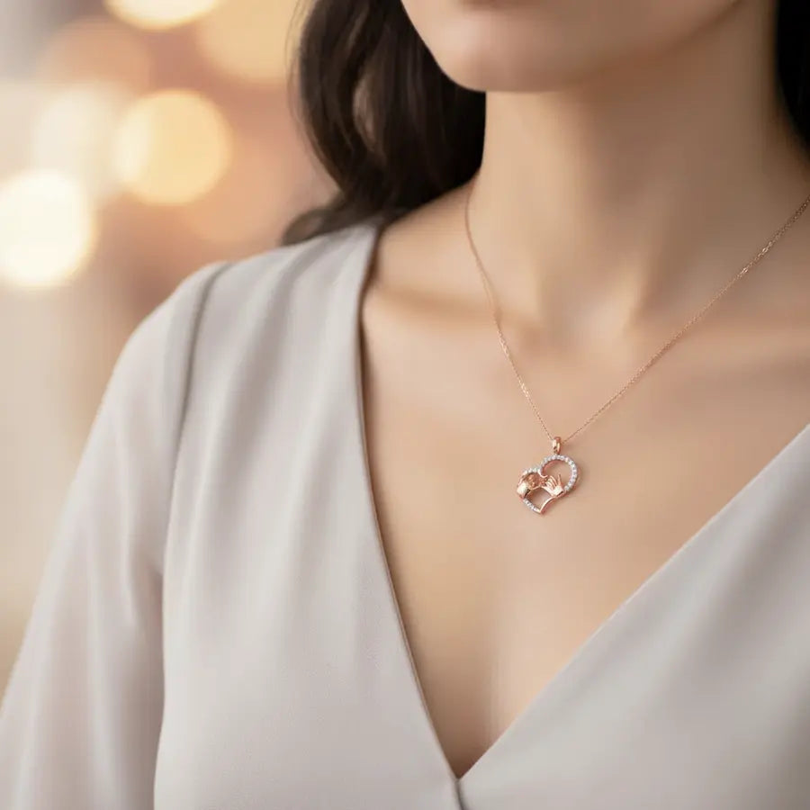 Helping Hands Gold Pendant