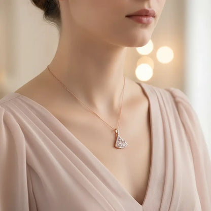 Wishful Moon Stars Gold Pendant