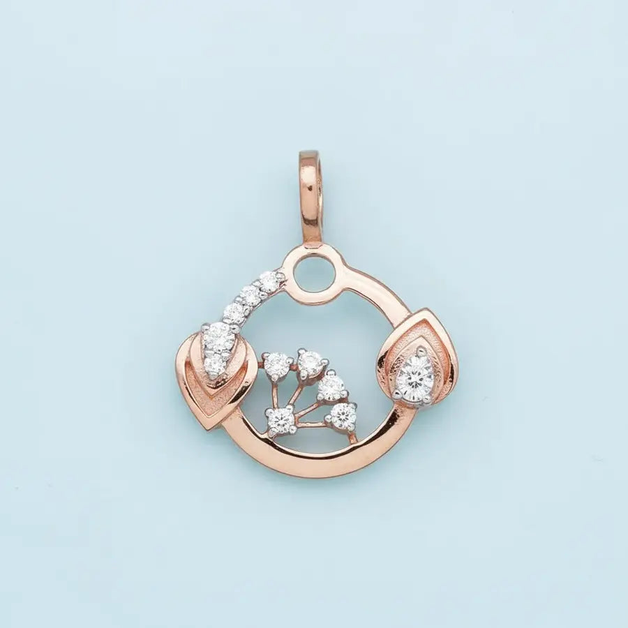 Fresh Leaf Bloom Gold Pendant