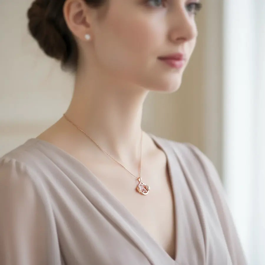 Fresh Leaf Bloom Gold Pendant