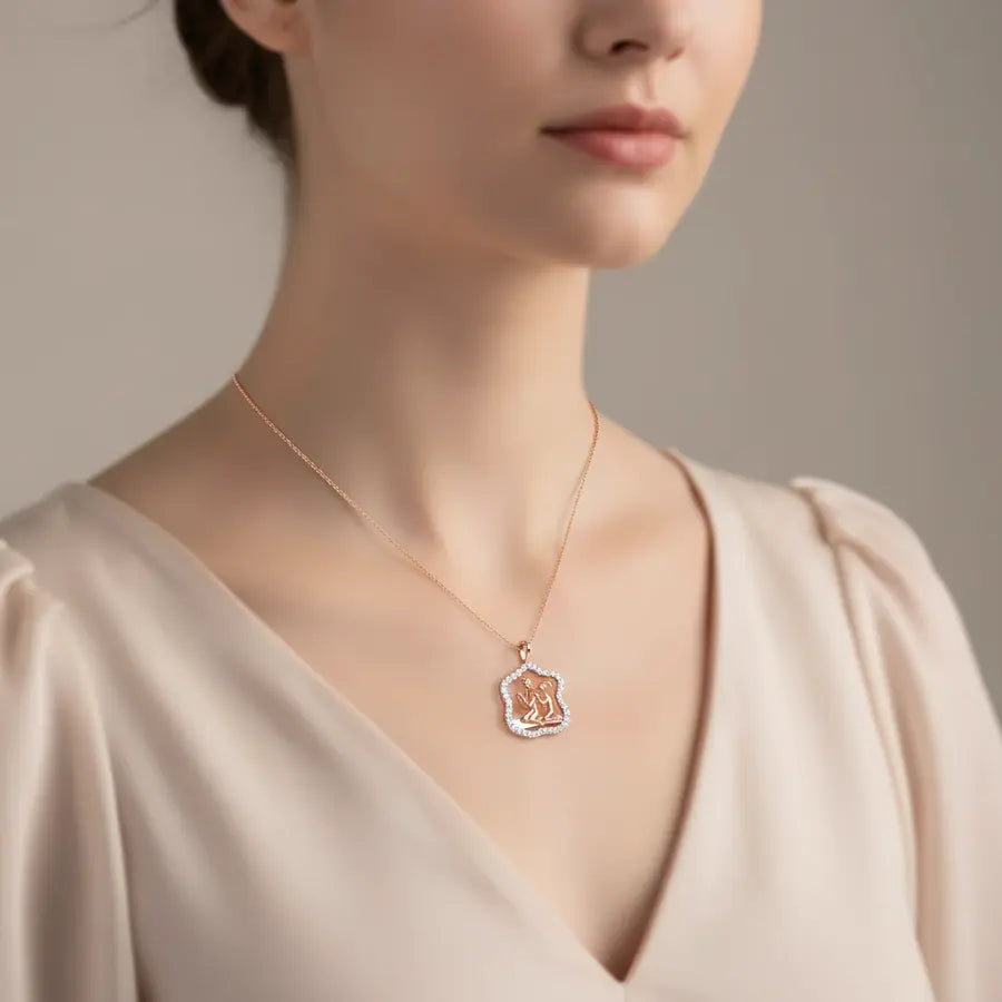 Prayer Together Gold Pendant