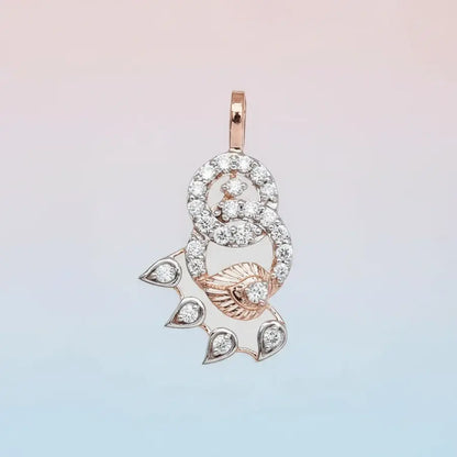 Soft Feather Petal Gold Pendant