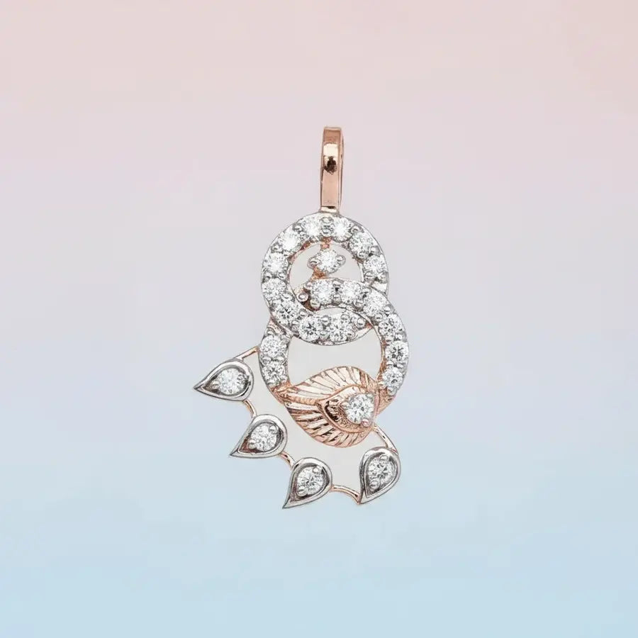 Soft Feather Petal Gold Pendant