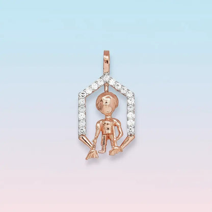 Caring Boy Gold Pendant
